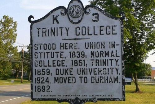 Trinity College Historical Sign